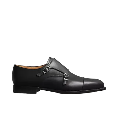 Dior Heir Double Monk Derby Shoe Smooth Calfskin "Black"