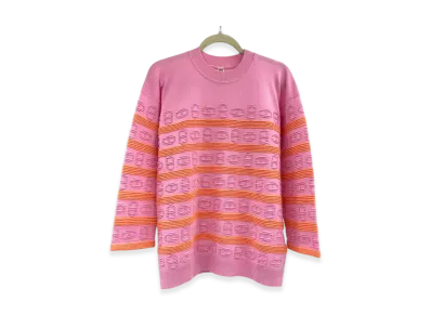 Hermes Chaine D'ancre Striped Long Sweater "Pink/Orange"