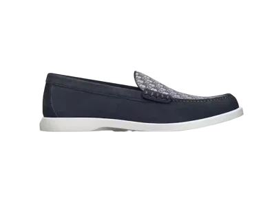 Dior Granville Loafer Suede and Dior Oblique Jacquard "Navy Blue/Beige/Black"