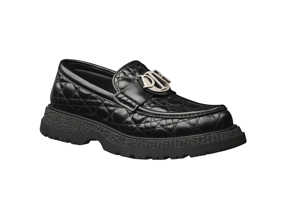 Dior Buffalo Loafer Cannage Kumo Leather "Black"