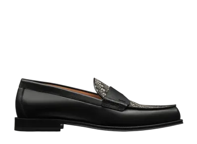 Dior Granville Loafer Smooth Calfskin with Dior Oblique Jacquard "Beige/Black"
