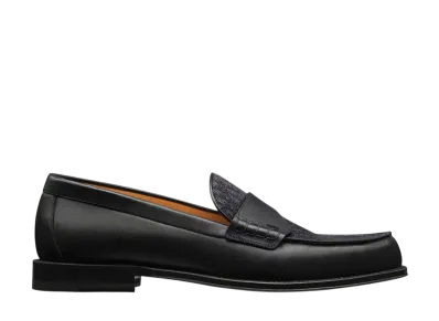 Dior Granville Loafer Smooth Calfskin and Dior Oblique Jacquard "Black"