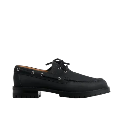 Dior Archie Lug Boat Shoe Calfskin "Black"