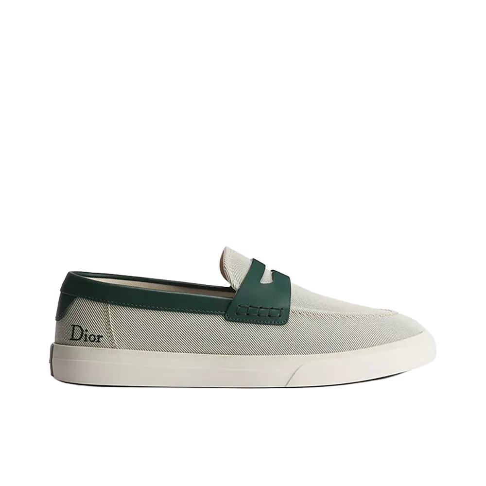 Dior Dioriviera Dior Chester Loafer Cotton Canvas Smooth Calfskin "Green"