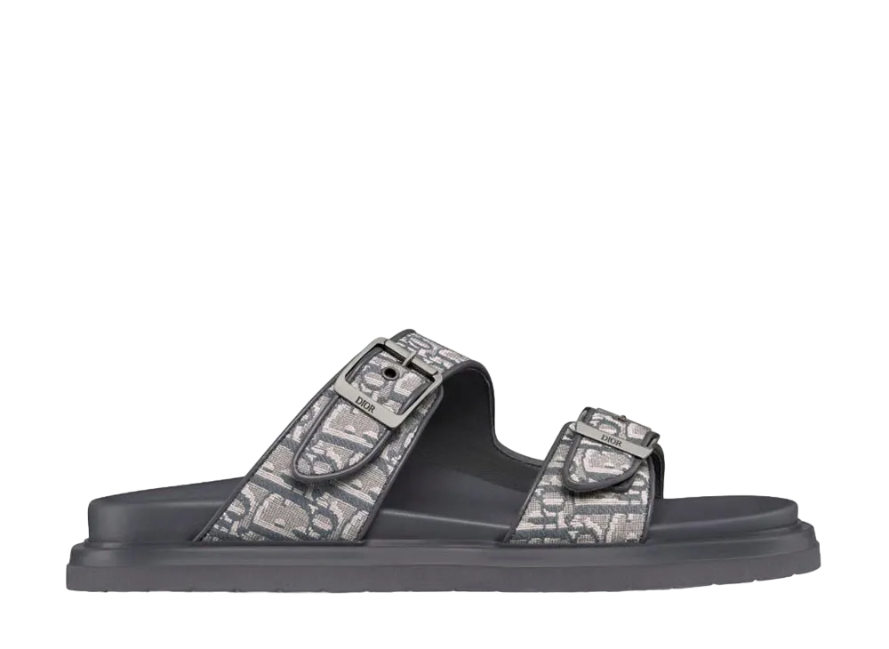 Dior Aqua Sandal Dior Oblique Jacquard "Deep Gray"