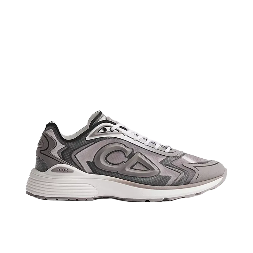 Dior B30 Countdown Tech Sneaker Gradient Semi-Transparent N3O Nylon Technical Fabric Rubber "Gray"