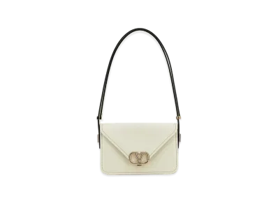 Valentino Women's Leather Vlogo Crossbody Bag "Ivory/White"