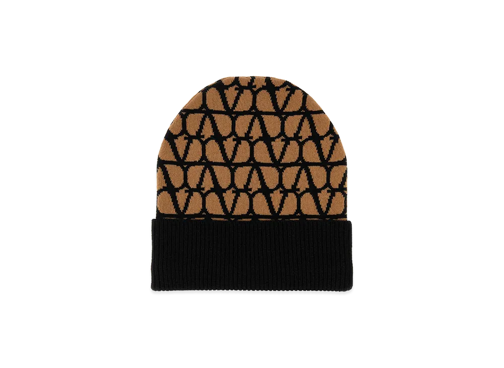 Valentino Women's Cashmere Beanie Hat "Printed"