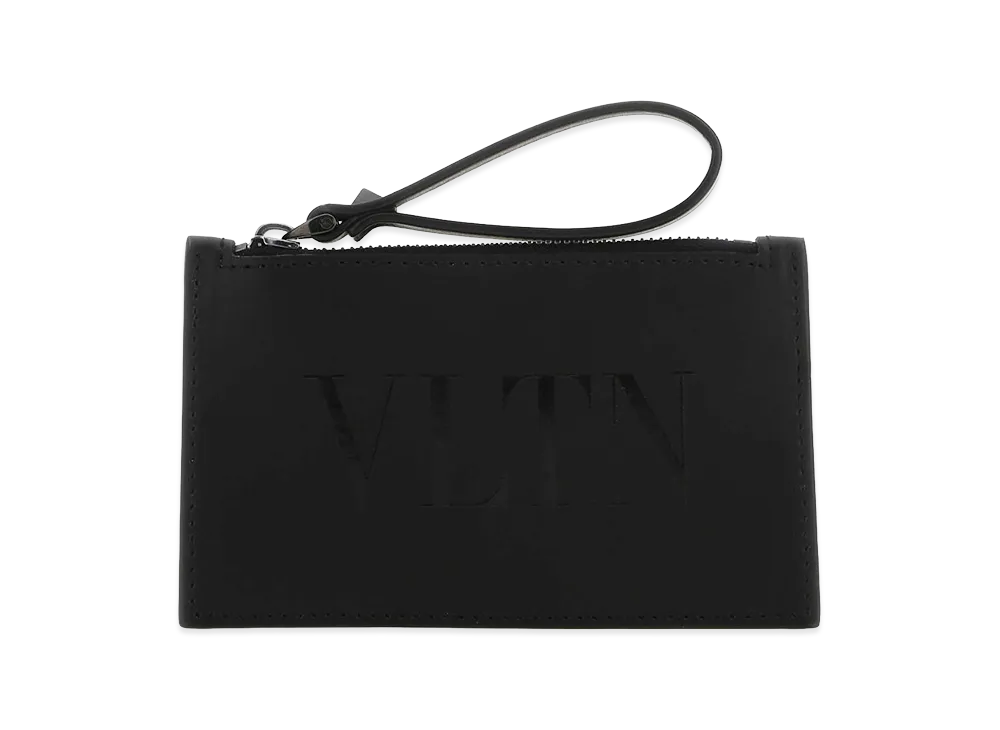 Valentino Leather Card Holder "Black"
