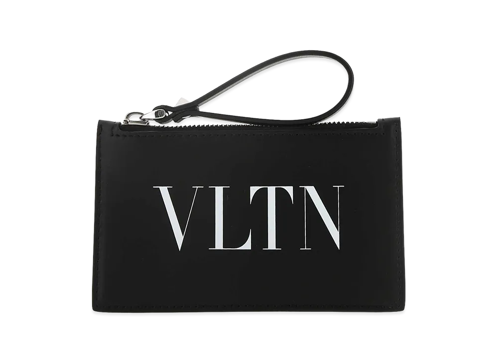 Valentino Leather Card Holder "Black"