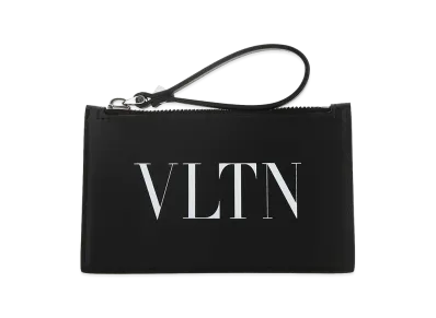 Valentino Leather Card Holder "Black"