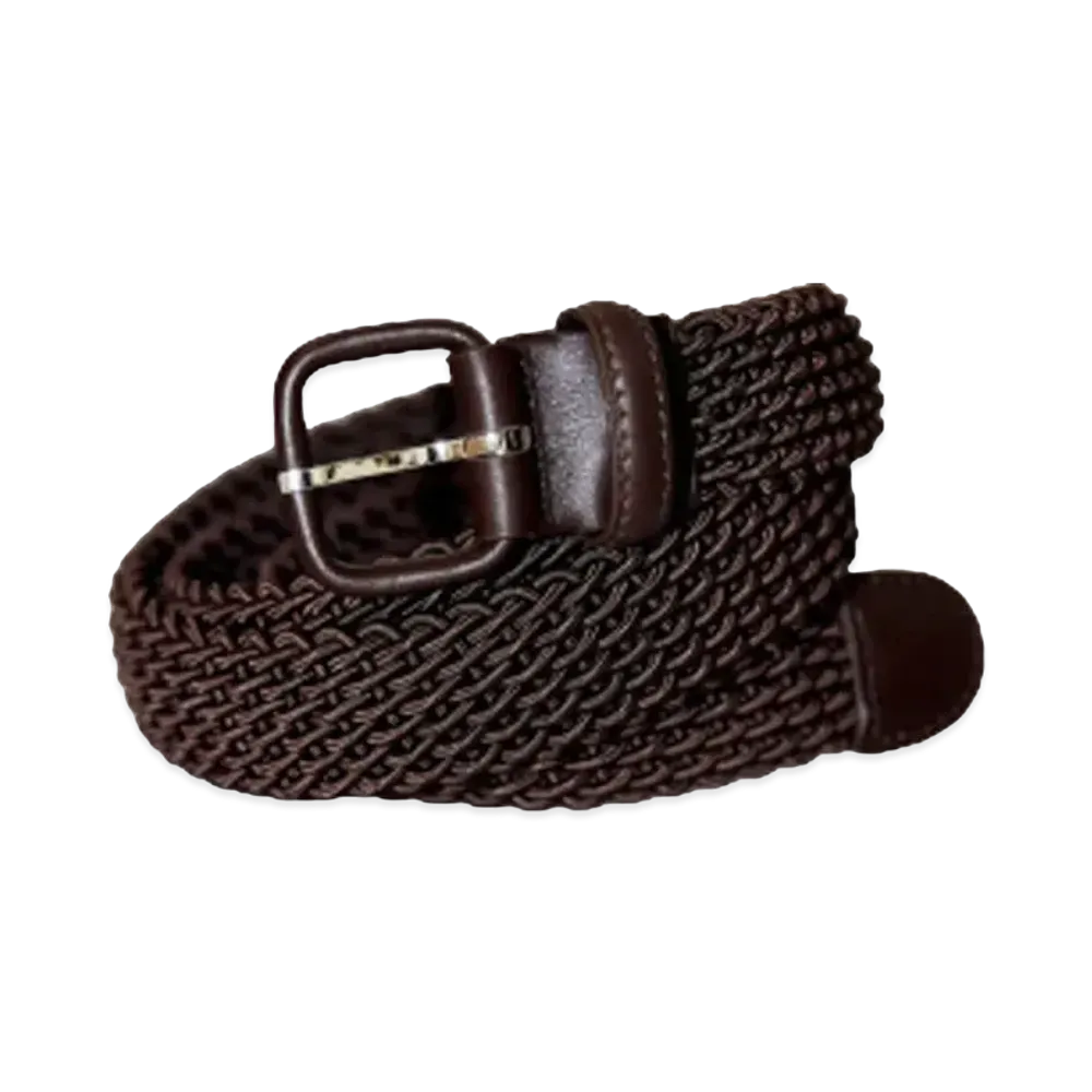Everyone L'Aiglon Woven Elastic Belt "Brown"