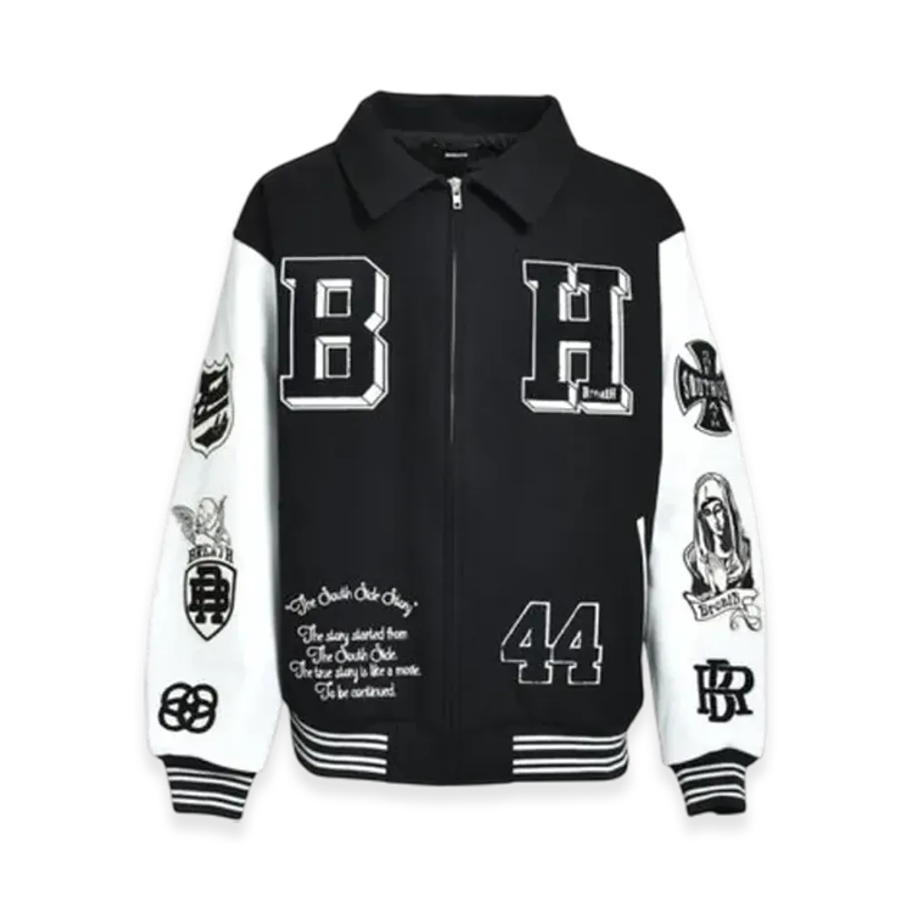 BREATH Bh Patch Stadium Jacket "Black"