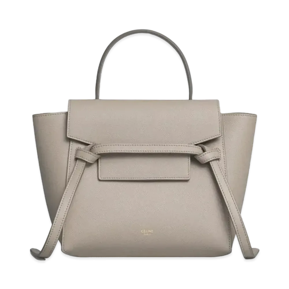 CELINE Nano Belt Bag in Grained Calfskin "Light Taupe"