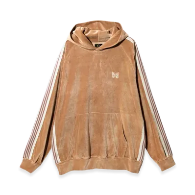 NEEDLES Track Hoodie Velour "Old Rose"