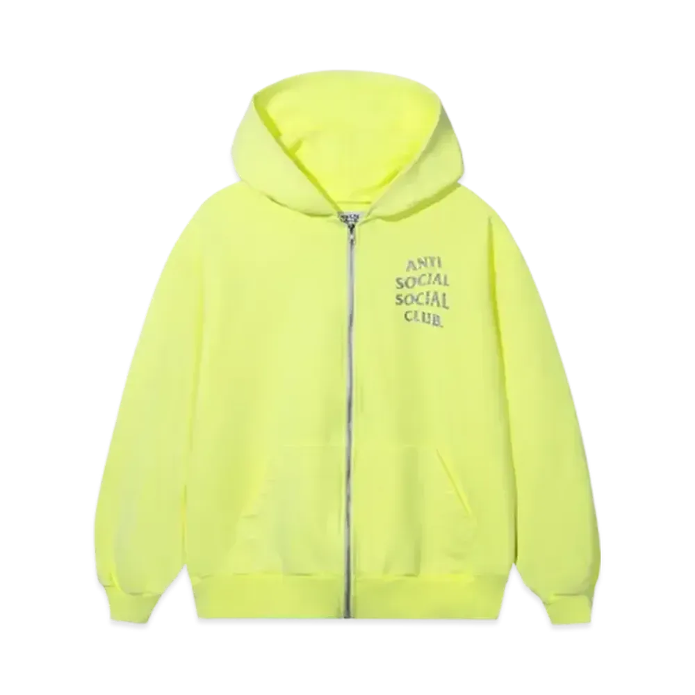 ANTI SOCIAL SOCIAL CLUB Mind Games Glitter Hoodie "Neon Yellow"