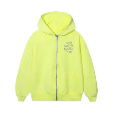ANTI SOCIAL SOCIAL CLUB Mind Games Glitter Hoodie "Neon Yellow"