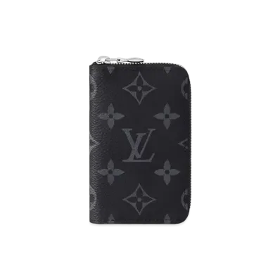 Louis Vuitton Zippy Coin Purse Vertical Monogram Eclipse