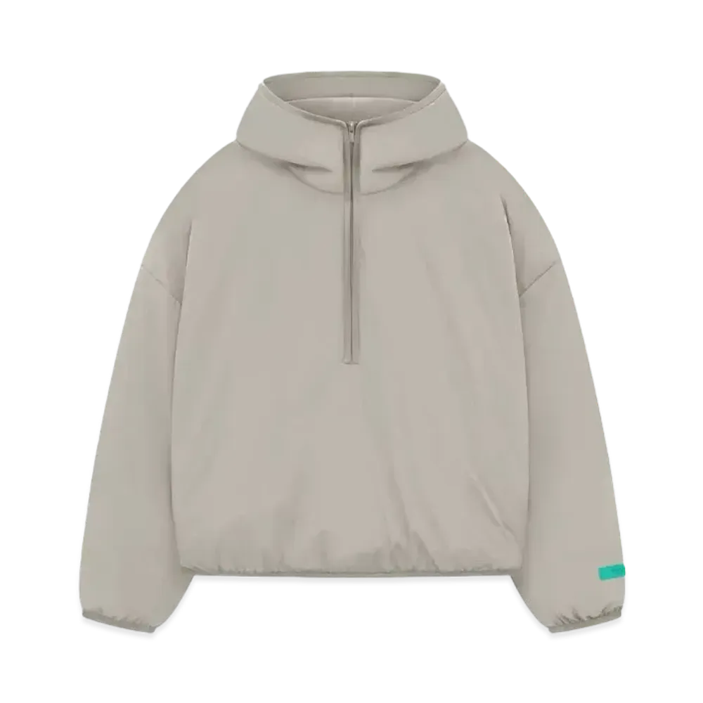 FEAR OF GOD ESSENTIALS Nylon Filled Halfzip Hoodie "Seal"