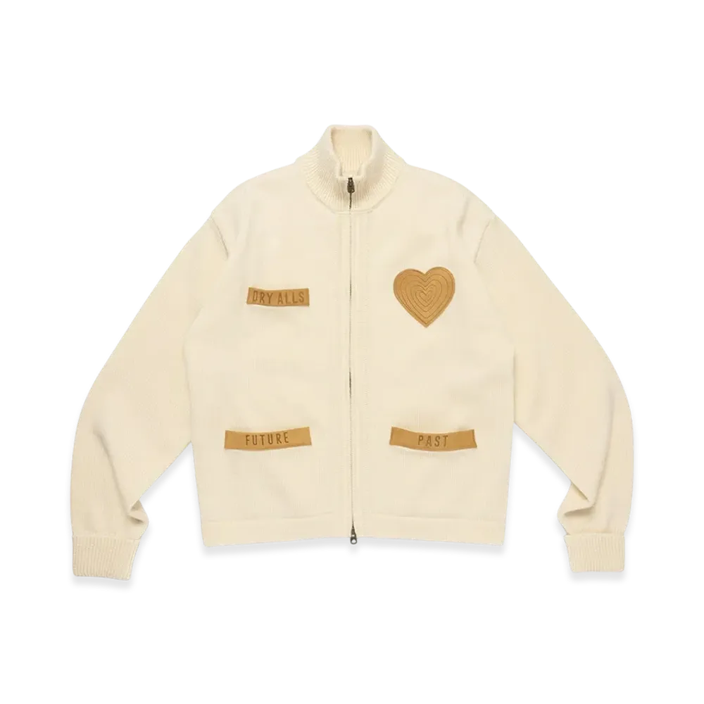 HUMAN MADE Zip-Up Knit Cardigan "White"
