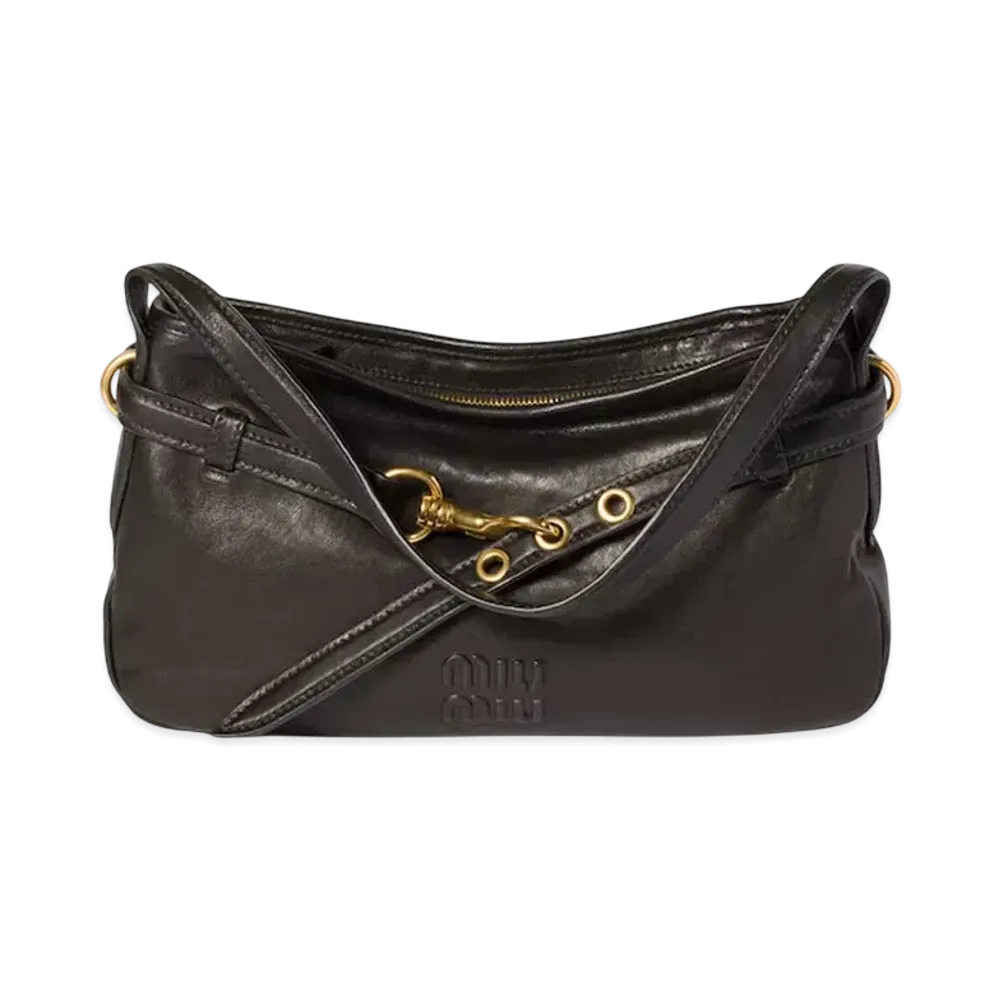 MIUMIU Aventure Nappa Leather Bag Regular "Black"