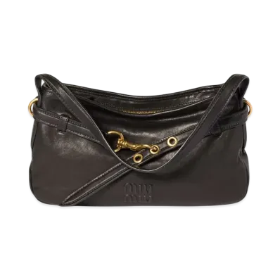 MIUMIU Aventure Nappa Leather Bag Regular "Black"