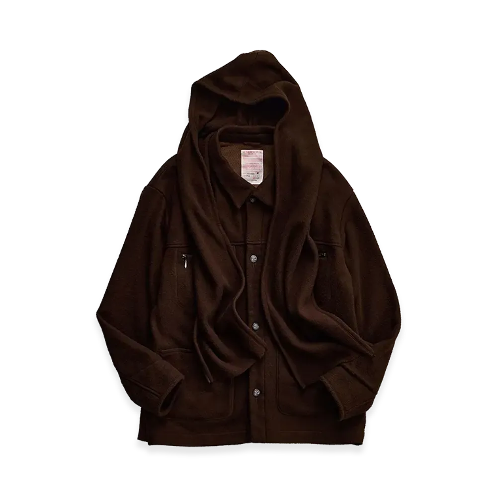 NICENESS S.Borland Silk Fleece Overshirt Coat "Olive Drab"