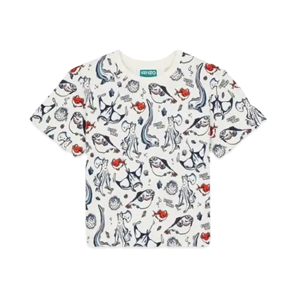 KENZO 'SAILOR' Allover Print T-shirt "White"
