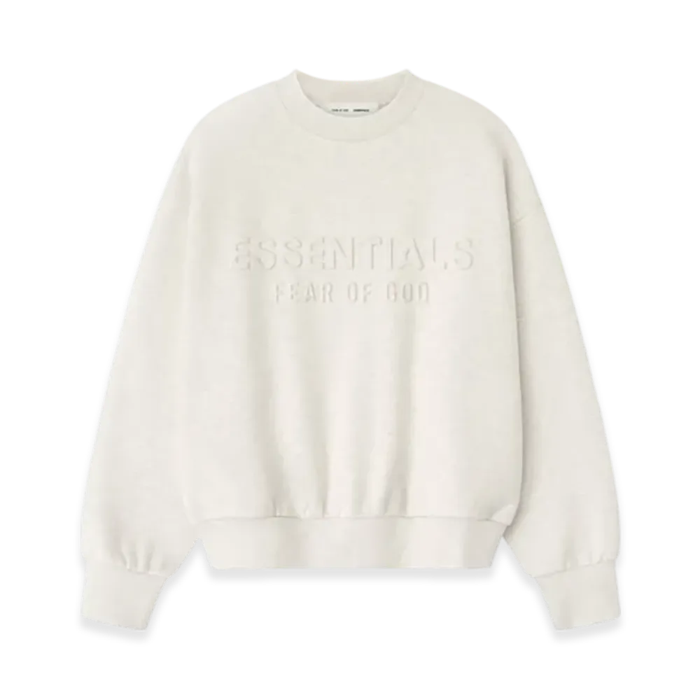 FEAR OF GOD ESSENTIALS Embossed Classic Crewneck Sweatshirt "Oatmeal Heather"