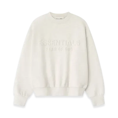 FEAR OF GOD ESSENTIALS Embossed Classic Crewneck Sweatshirt "Oatmeal Heather"