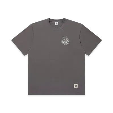 BlackEyePatch Flame Rider Logo Tee "Charcoal Ash"