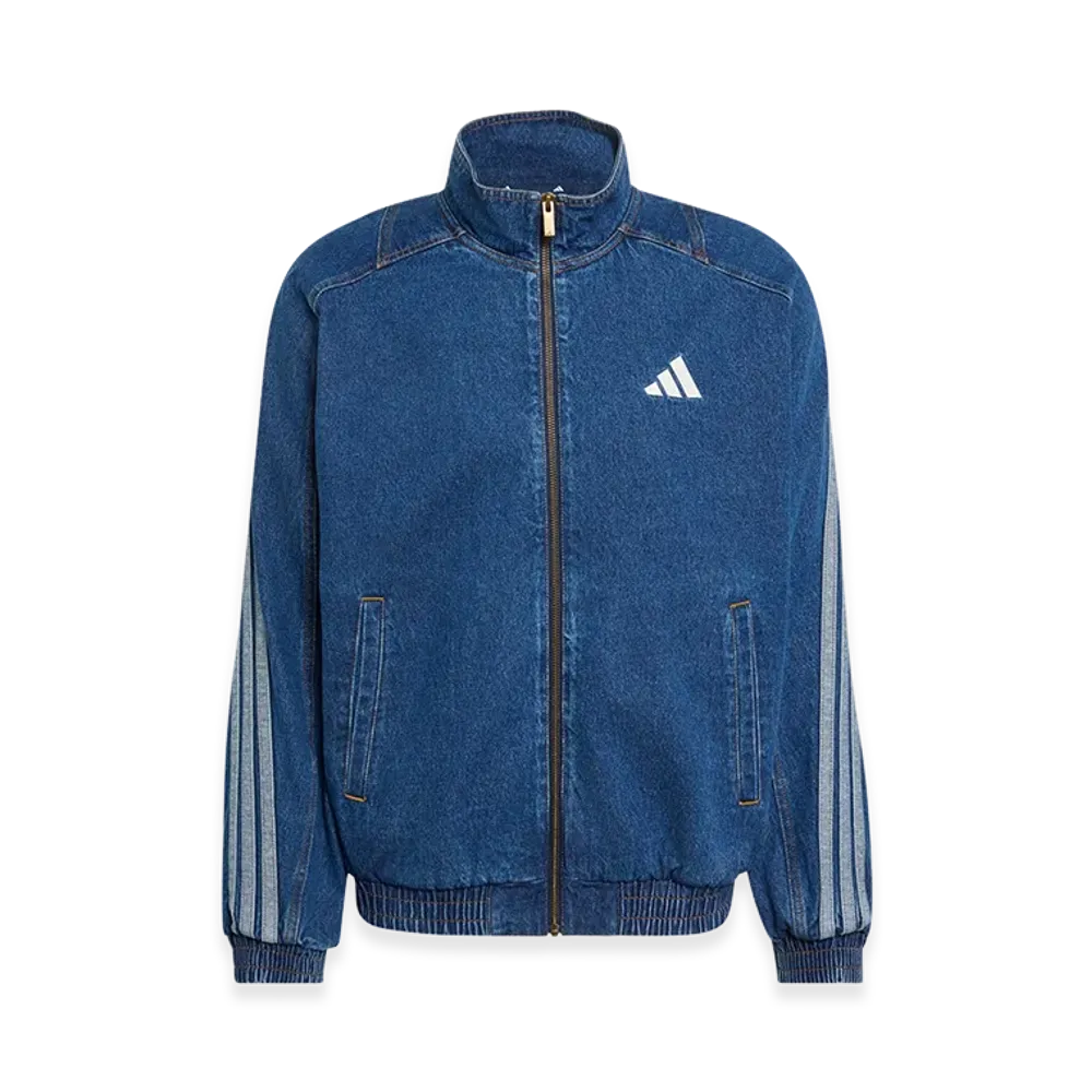 adidas Stadium Loose Fit Denim Track Jacket "Preloved Ink"