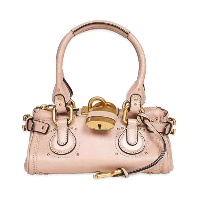 Chloe Women's Paddington Bag In Grained Leather "Rose"
