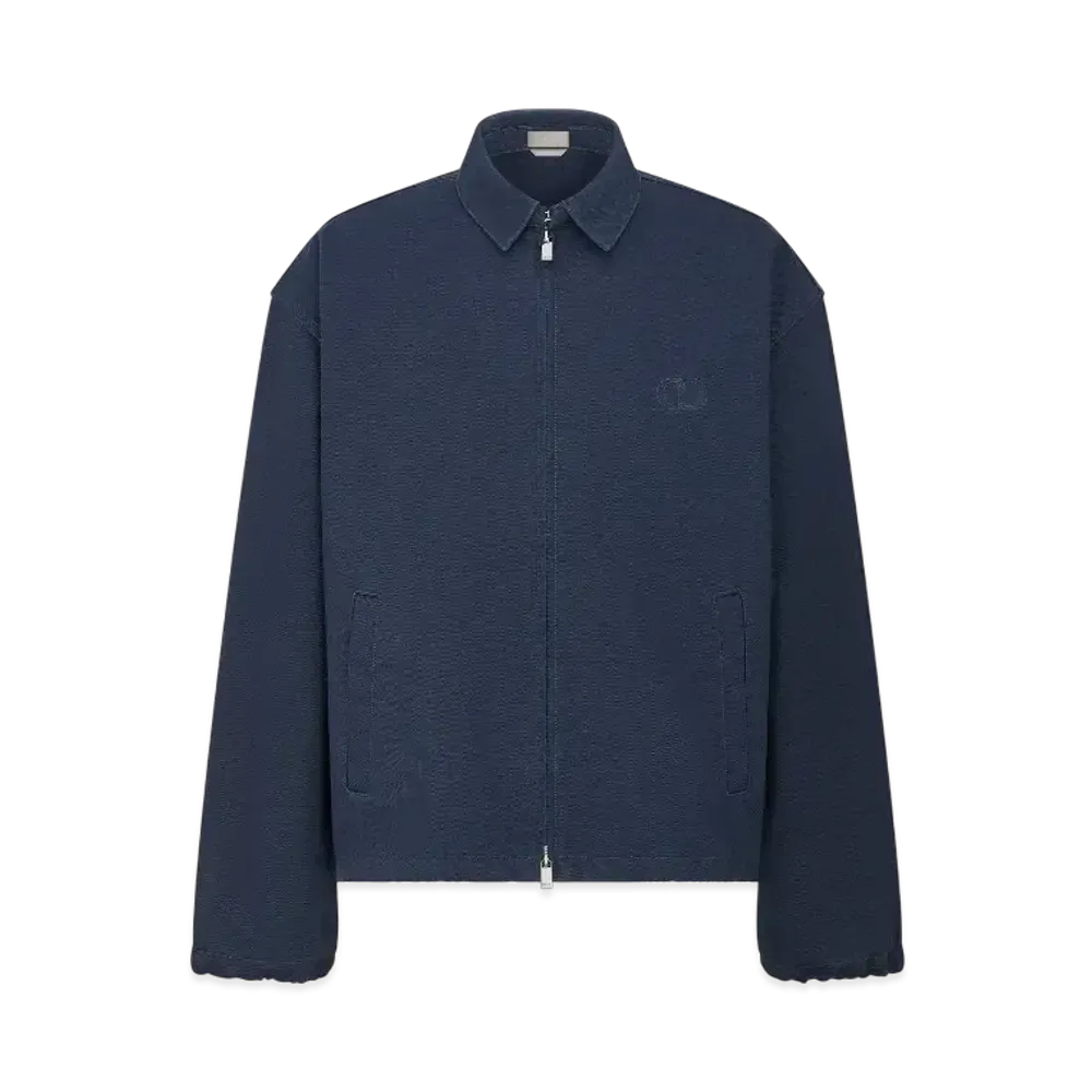Dior Men's CD Icon Zipped Jacket Cotton Twill "Navy Blue"