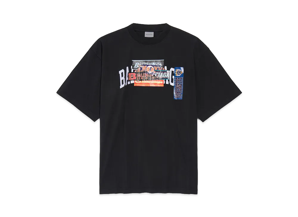 BALENCIAGA Bumper Stickers Medium Fit T-Shirt "Black"