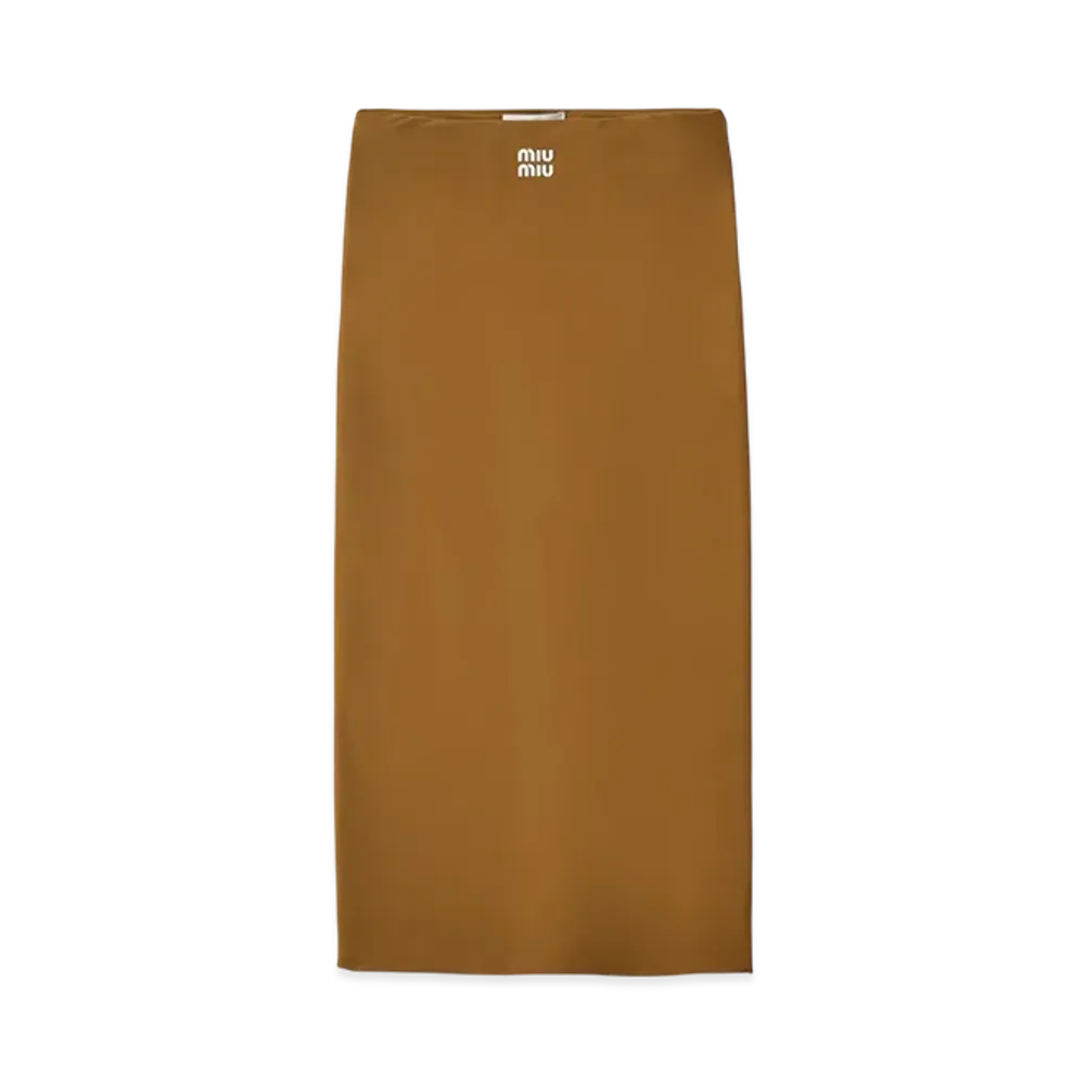 MIU MIU Women's Stretch Jersey Skirt "Olive Green"