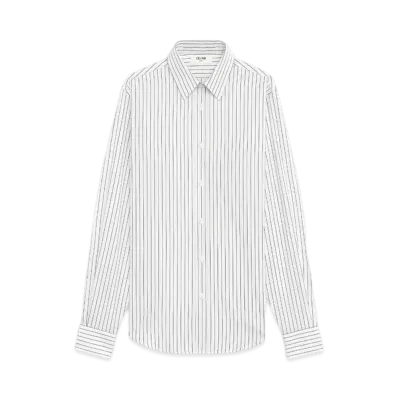 CELINE Classic Shirt / Striped Poplin "White/Black"