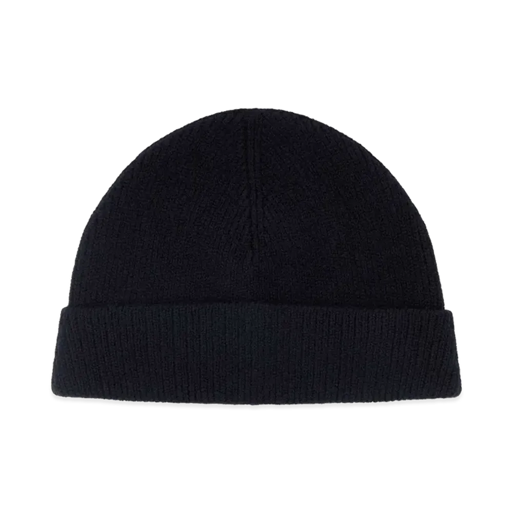 LEMAIRE Wool Blend Beanie Hat "Midnight Blue"