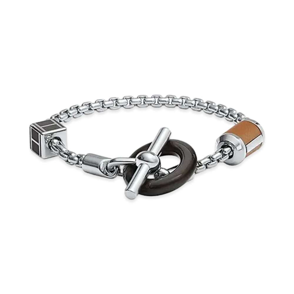 Hermes Meli-Melo Bracelet Buffalo Horn "Gold/Etain"