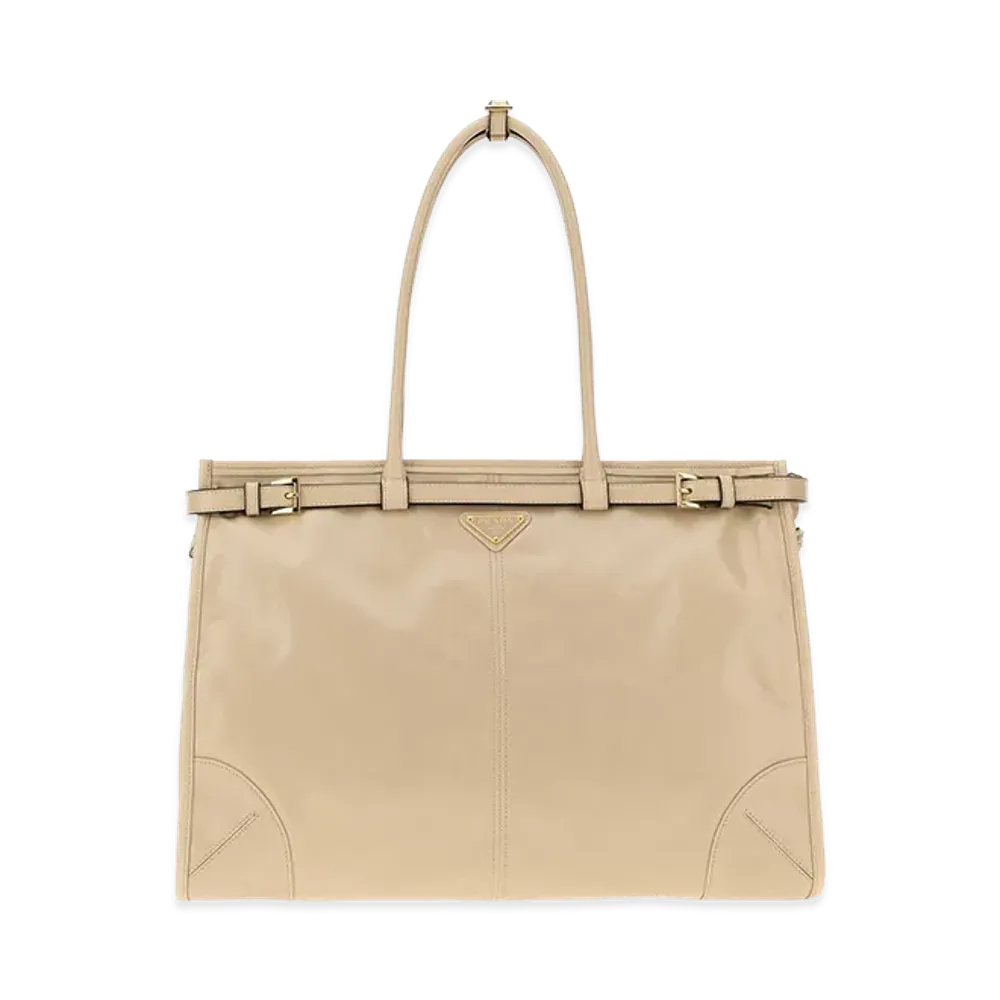 PRADA Wonen's Leather Shoulder Bag "Beige"