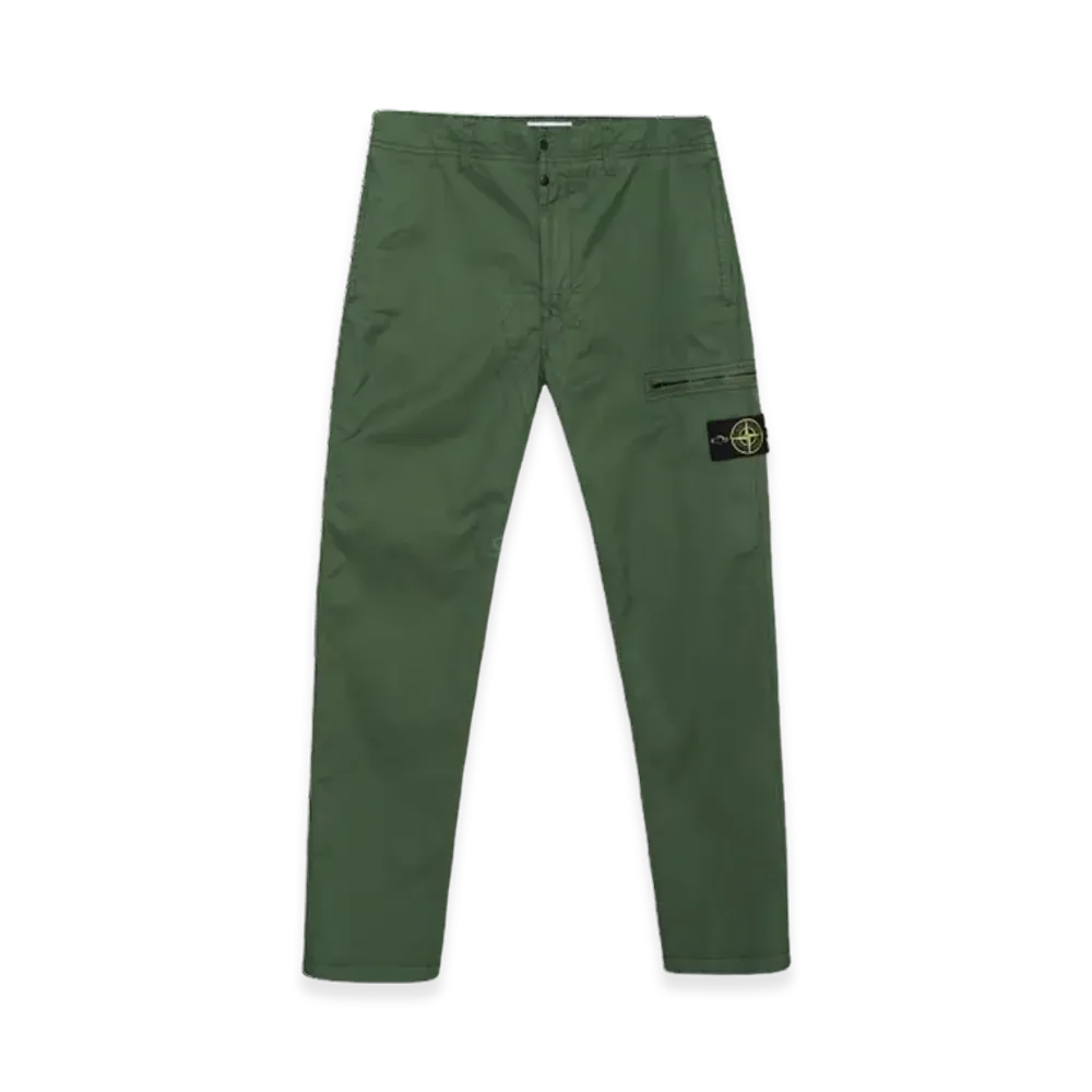 Stone Island 30110 Stretch Cotton Gabardine Garment Dyed Fatigue Trousers - 22FW "Olive Green"