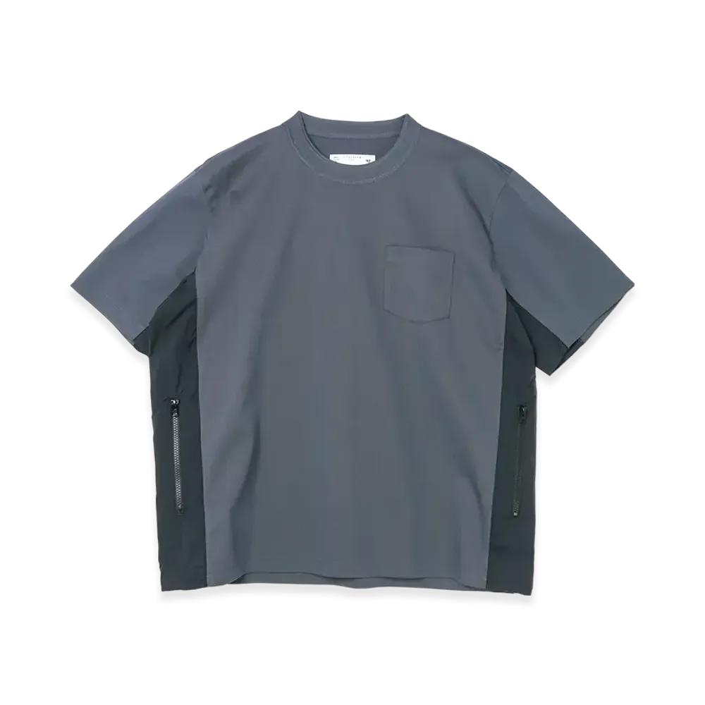 sacai Cotton Jersey T-Shirt "Blue Gray"