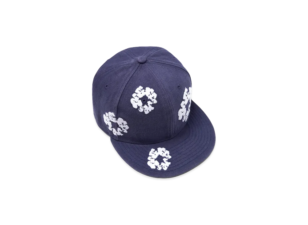DENIM TEARS Cotton Wreath New Era 59Fifty Canvas Fitted Cap "Indigo"
