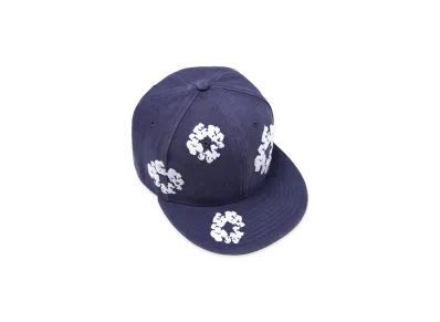 DENIM TEARS Cotton Wreath New Era 59Fifty Canvas Fitted Cap "Indigo"