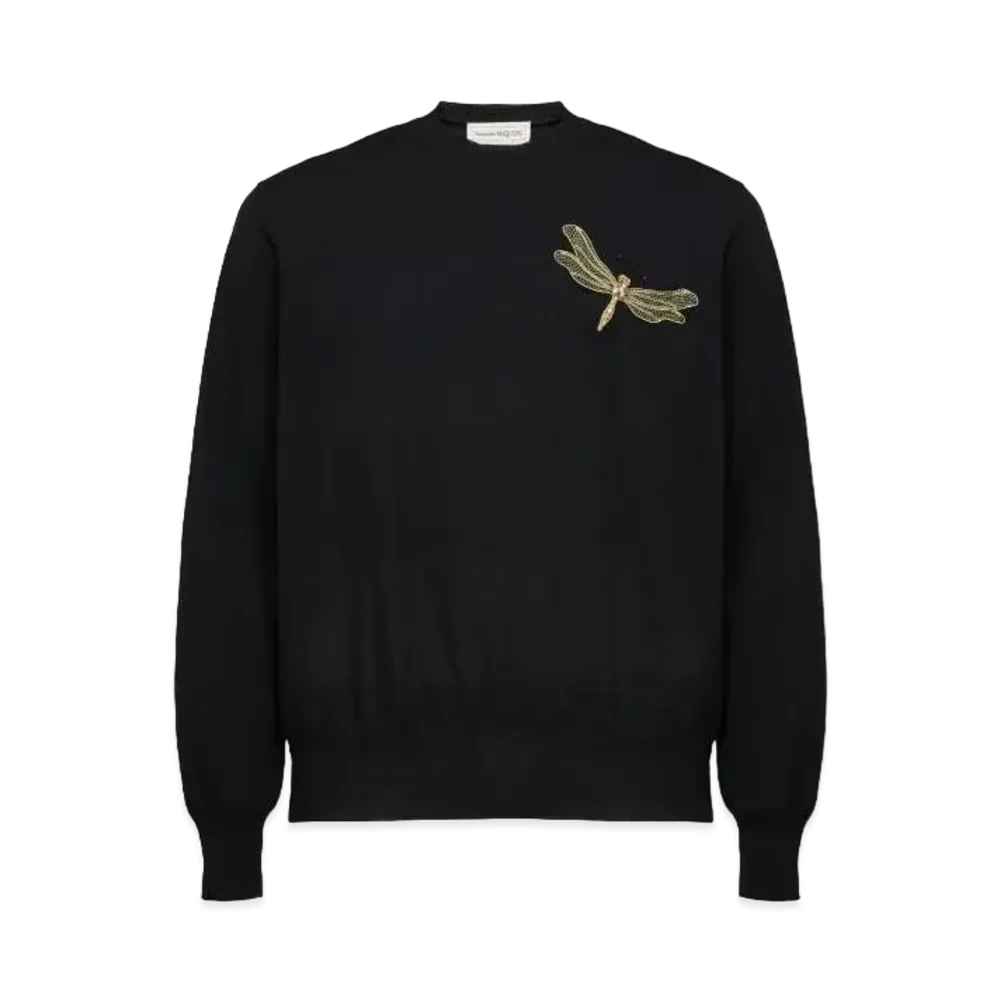 Alexander McQUEEN Dragonfly Applique Jumper "Black"