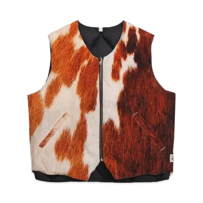Stussy Revesrible Quilted Vest "Cowhide"