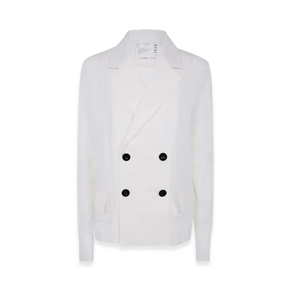 sacai Women's Suiting x Knit Jacket "White"
