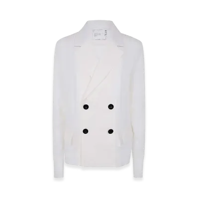 sacai Women's Suiting x Knit Jacket "White"