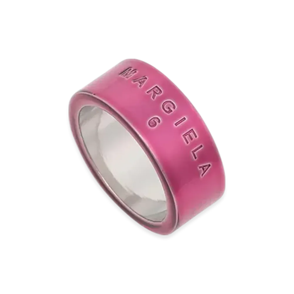 MM6 Maison Margiela Logo Ring "Fuchsia"