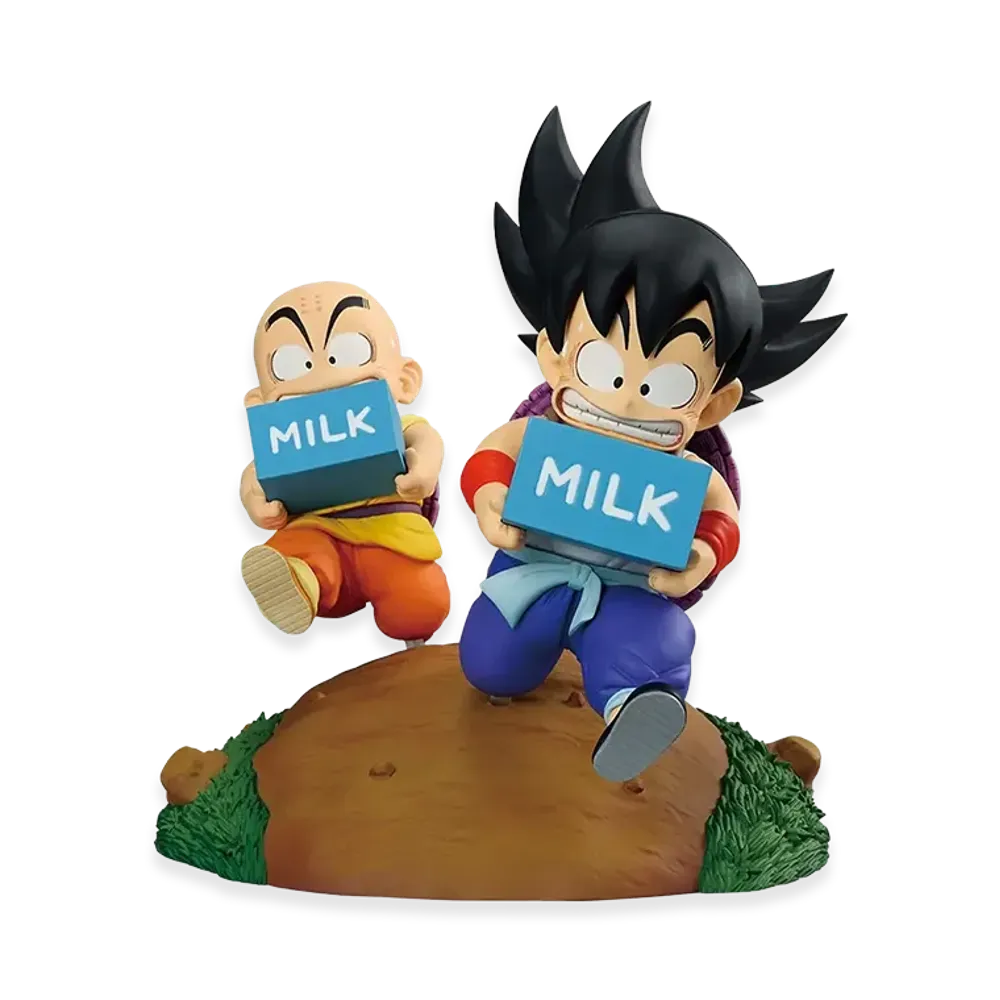 BANDAI "Ichiban Kuji" -Dragon Ball Fantastic Adventure 2- A Prize Son Goku & Krillin Milk Delivery Figure